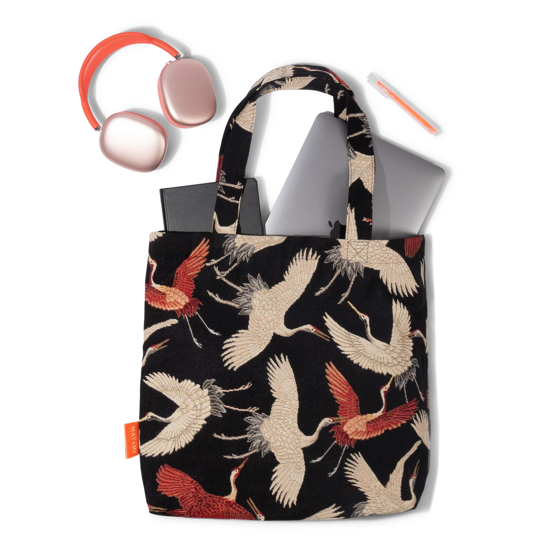 Mayame Crane Shopping Bag with Apple Products