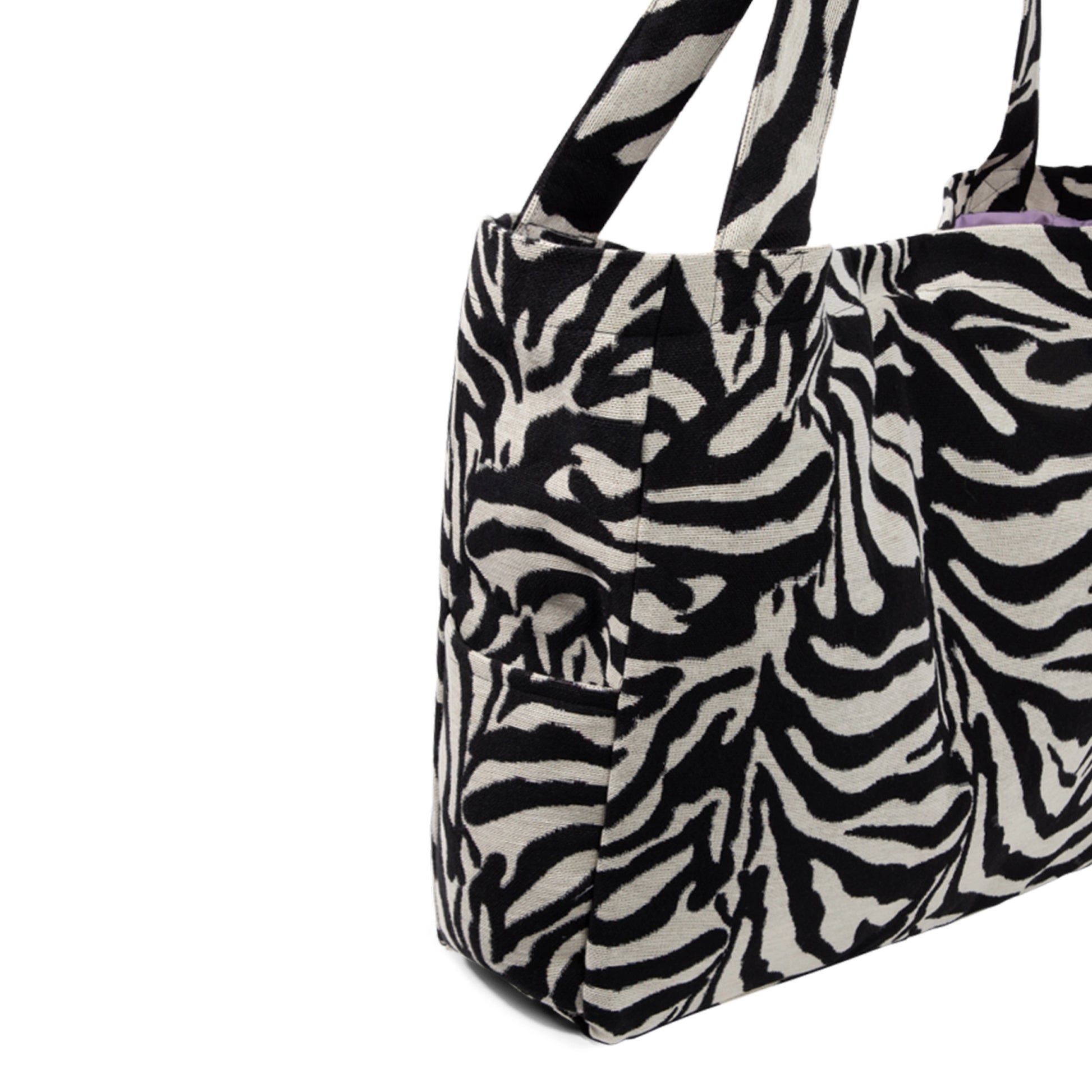 Zebra Diaper bag side View